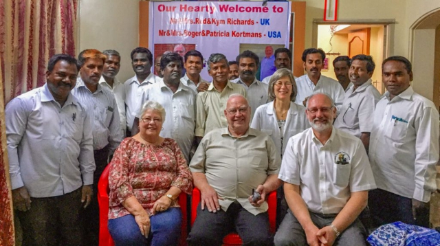 Group photo of Mission team together with Pastors