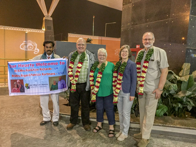 Uk mission team arrive at Bangalore airport