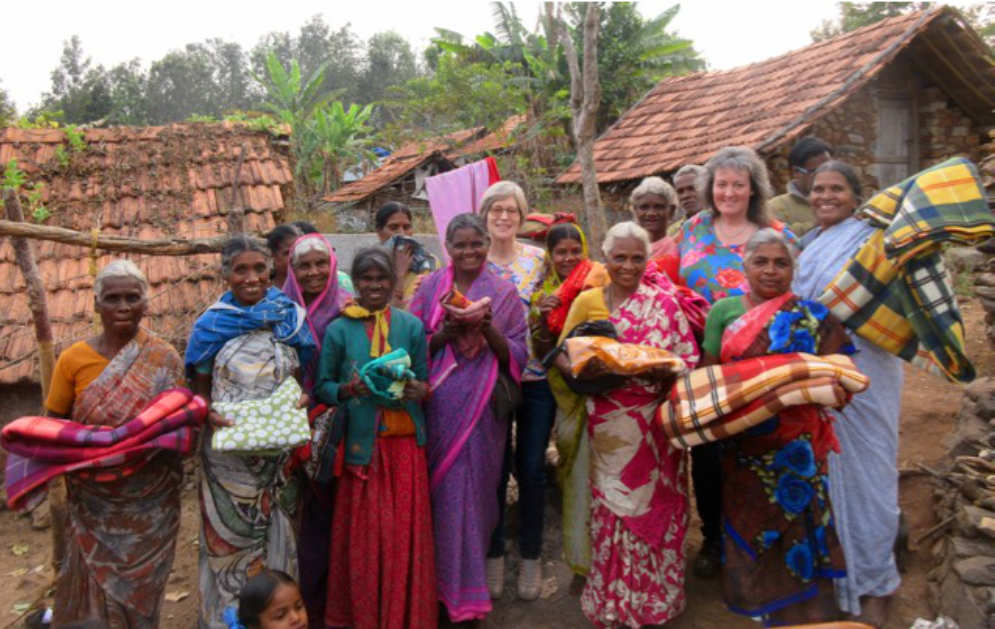 Yercaud widows with bibles and blankets